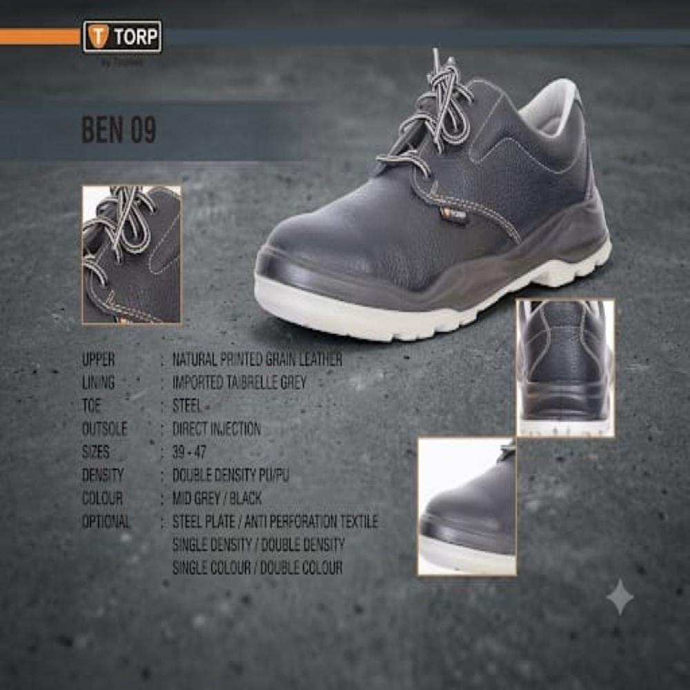T-torp Ben 09 Safety Shoes - Color: Mid-grey / Black