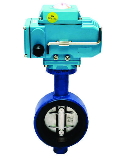 Motorized Butterfly Valves - Electrical Power, Blue Color | Motorized Structure, Precision Control for Fluid Management