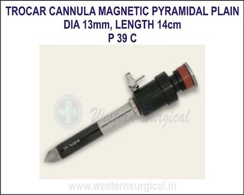 Trocar cannula magnetic pyramidal plain