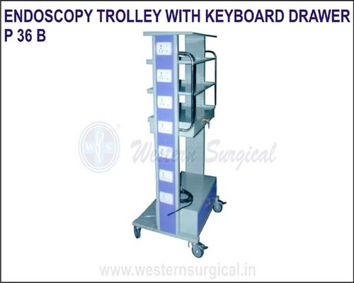 Endoscopy Trolley with keyboard Drawer
