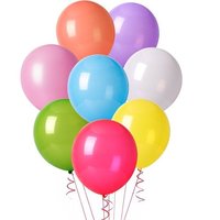 Party Balloons For Kids - Natural Latex, 12 Inch Multicolour | Safe For Ages 1+, Perfect For Birthday And Baby Shower Decorations, Indoor/outdoor Use
