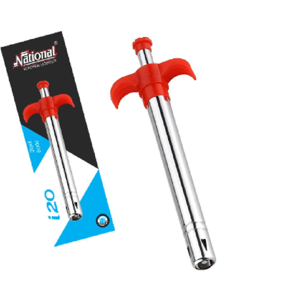 I-20 Gas Lighter MS Body - Metal Design, Standard Size, Red Color | ABS Plastic Components, Standard Weight and Thickness