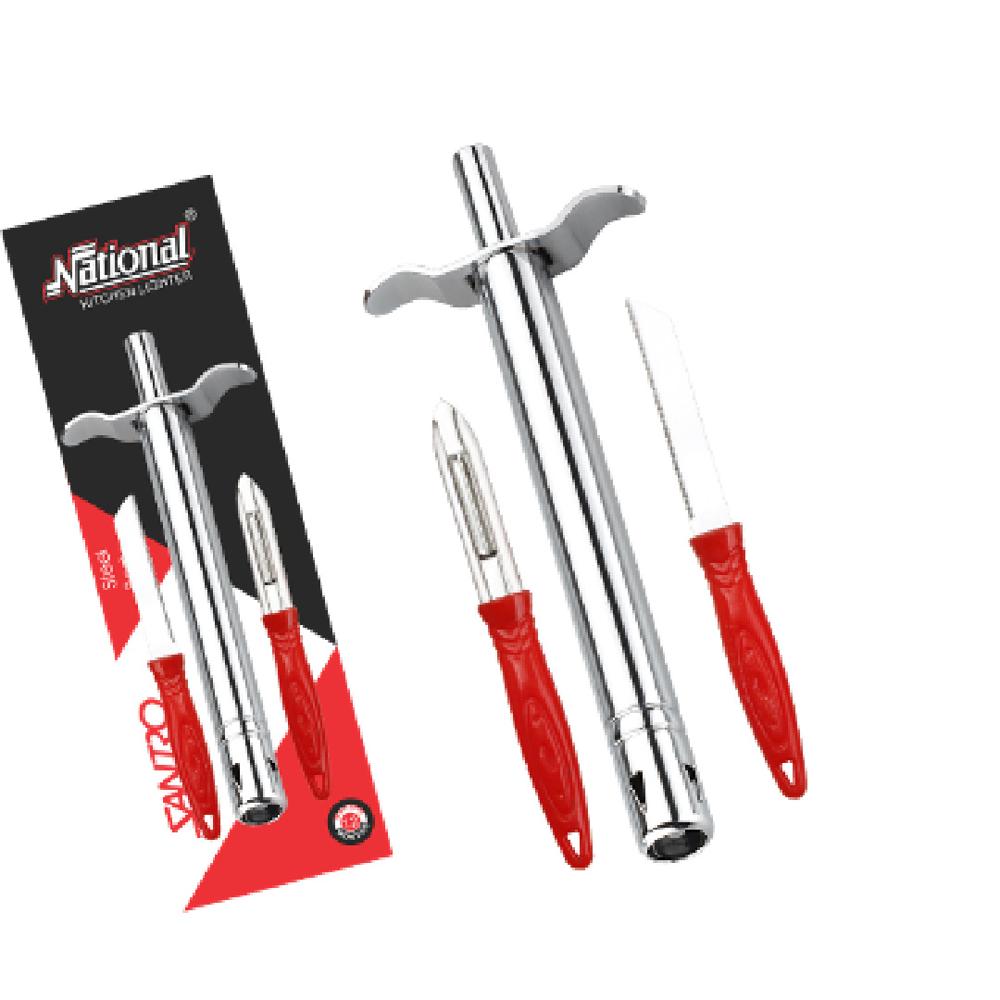Kitchen Gas Lighter, Knife and Peeler Set, 3 Pieces