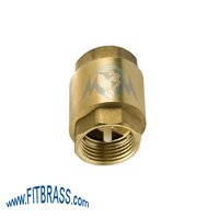 Vertical Check Valve - Brass Cda-360, Sizes 1/2" To 2" | Natural Brass Finish, Ideal For Pipe Fittings