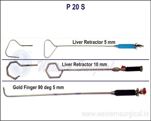 Liver Retractore 5mm,Liver Retractore 10mm,Gold Finger 90 deg 5mm By WESTERN SURGICAL