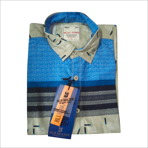 Mens Collar Neck Cotton Shirt - Cotton, Full Sleeves, Multiple Seasons | Washable, Designed for Men, Ideal for Rainy, Spring, Summer, and Winter