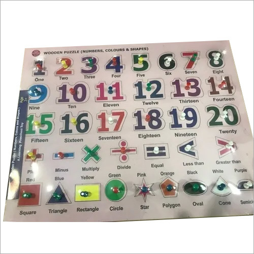 Wooden Puzzle Number Color & Shapes Age Group: 2