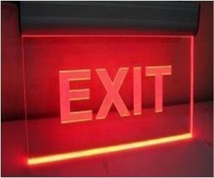 LED EDGE LIGHT EXIT SIGNAGE AC ONLY