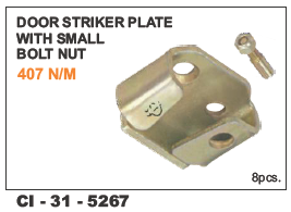 Door Striker Plate with Small Bolt & Nut L/R