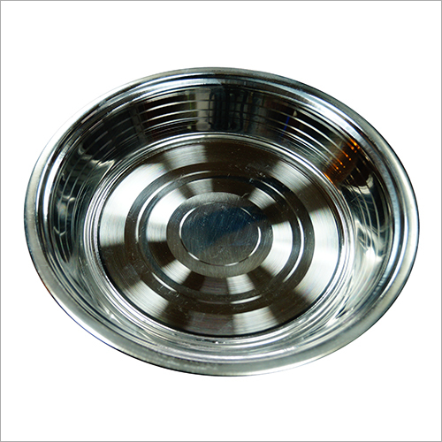 Steel Dinner Plate - Stainless Steel, Customize Size, Silver Color | Polished Finish for Commercial Use