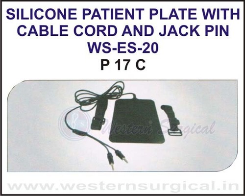 Silicone Patient Plate With Cable Cord and Jack Pin