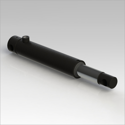 Silver And Black Steel Hydraulic Cylinder
