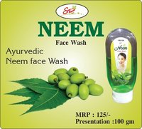 Neem Face Wash - Neem Extract 100 Gm , Green Plastic Bottle For Daily Facial Cleansing, Acne Treatment, Skin Purification, 24 Months Shelf Life