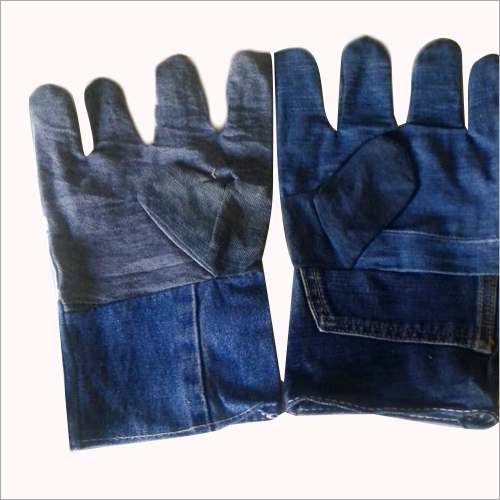 Blue Denim Safety Gloves