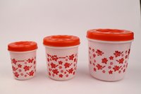 Plastic Cozy 3 Pcs Container/ Jar