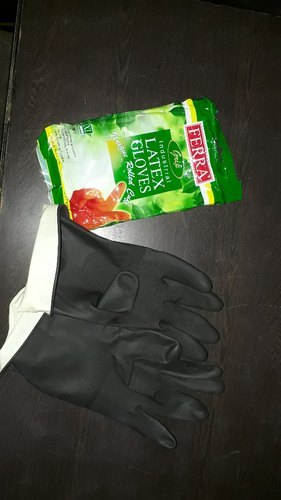 industrial black  rubbber gloves