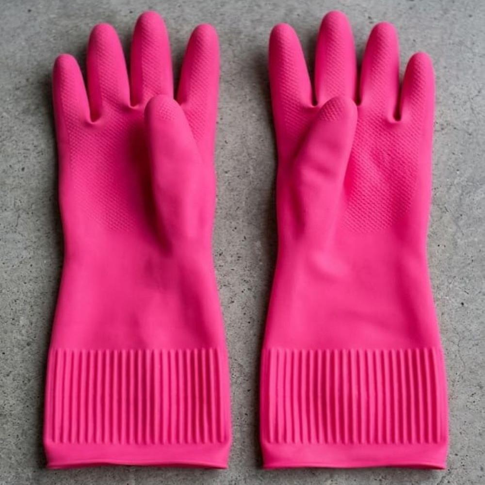 Rubber Gloves - Pure Latex Full Finger Style Black Color | Waterproof Tear Resistant Durable Stitching Skin Friendly Ideal for Industrial and Laboratory Use