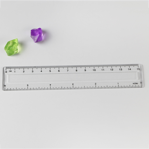 6â³ English And Metric Plastics Concave Ruler