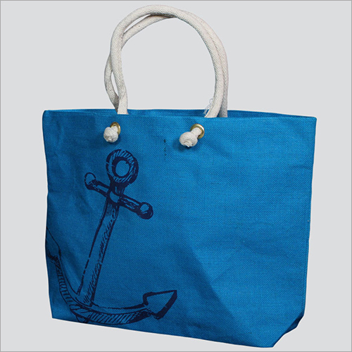 Available In Muticolour Printed Beach Jute Bag