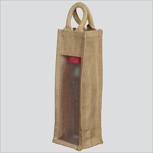 Jute Bottle Bag - All Sizes Available, Multicolour Options with Customized Designs and Easy-to-Carry Features