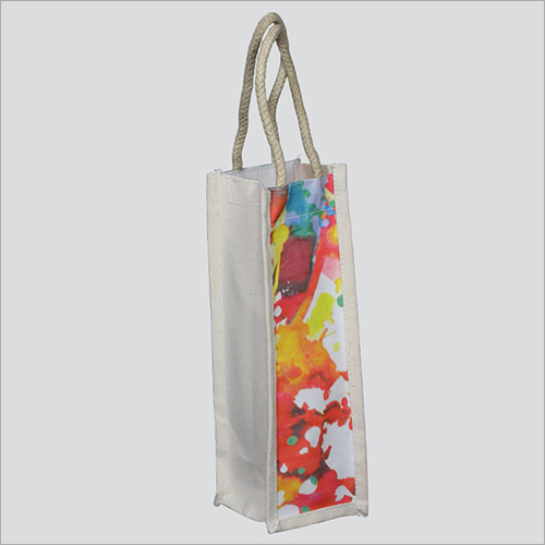 Available In Muticolour Painted Juco Wine Bag