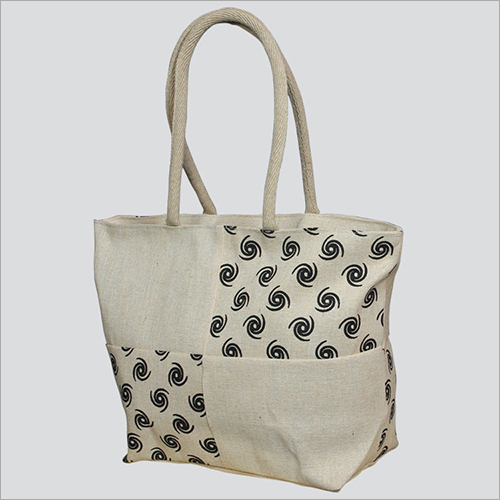 Available In Muticolour Juco Tote Bag