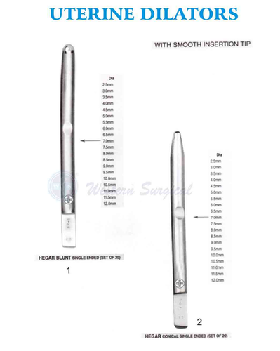 Western Surgical Uterine Dilators For Clinic Use, Hospital Use