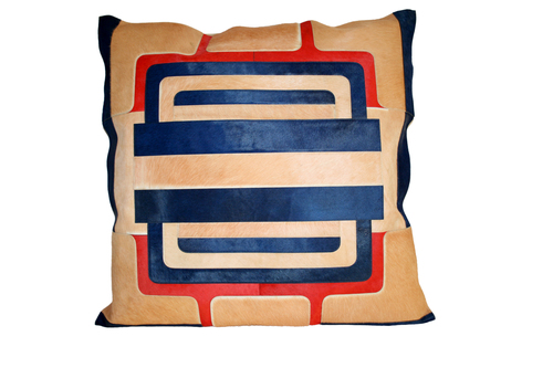 Multicolor Leather Cushion Cover