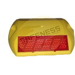 Road Stud - Poly-Carbonate Body 115mm x 90mm x 17.5mm Size Red and Yellow Colors Manual Functionality Lightweight at 110 Grams
