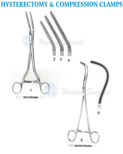 Hysterectomy & compression clamps