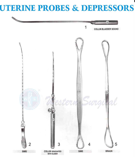 Uterine probes & Depressors By WESTERN SURGICAL