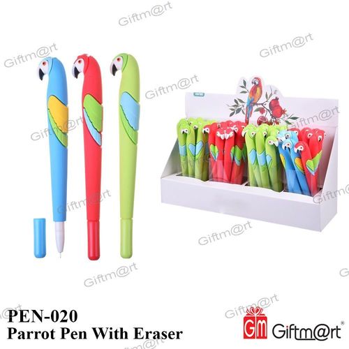 Parrot Pen With Eraser
