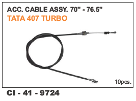 Acc Cable Assy  70 inc-76.5 inc Tata 407 Turbo