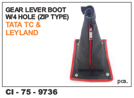 Gear Lever Boot w/4 Hole  Zip Type Tata Tc Leyland