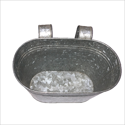 Silver Steel Wall Over Planter