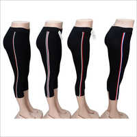 Black Ladies Plain Capri