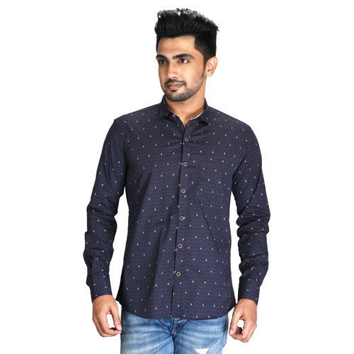 Printed Men's Formal Shirt - Cotton, Regular Fit Sizes 40-45 Inches | Full Sleeve, Quick Dry, No Fade, Machine Washable