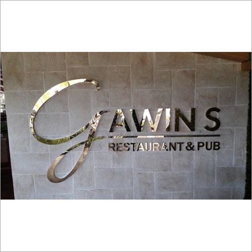 Fabricated Ss Signage Letter Board Application: Industrial