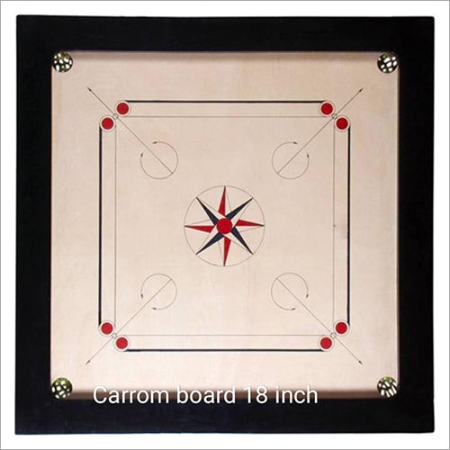 18 Inch Carrom Board - Wooden Finish, 18 Inch Dimensions | Ideal for Game Parks, Perfect for Fun and Engaging Gameplay