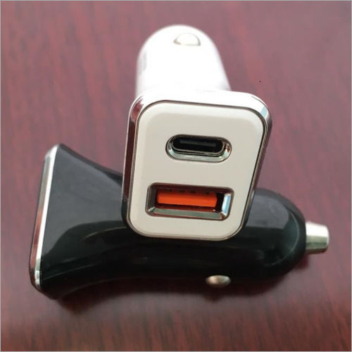 Car Mobile Charger - ABS Plastic, 3.5 x 2.5 x 1.5 Inches, White | 12-24V Input, 5V 2.4A Output, CE Certified, Lightweight & Portable