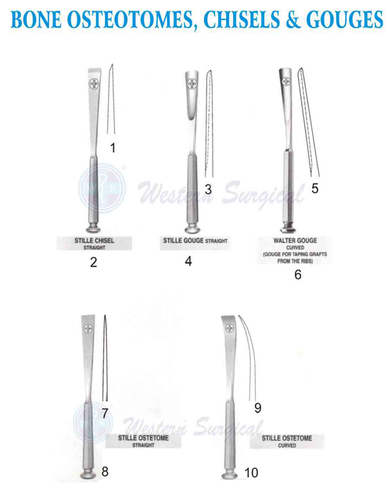 Bone Osteotomes, Chisels & Gouges