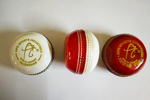 Aggot Leather Cricket Training Ball - Leather, Medium Size, Red Color | Easy Usable, Machine Stitched, Suitable for Practice Sessions