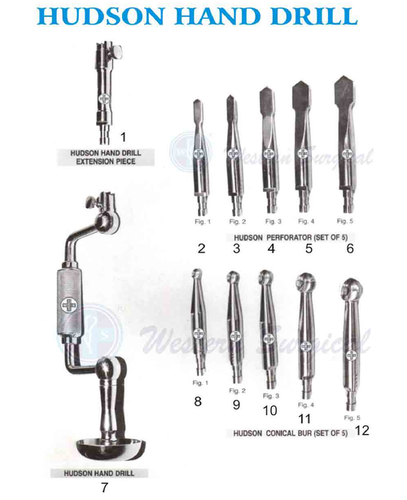 Hudson Hand Drill By WESTERN SURGICAL