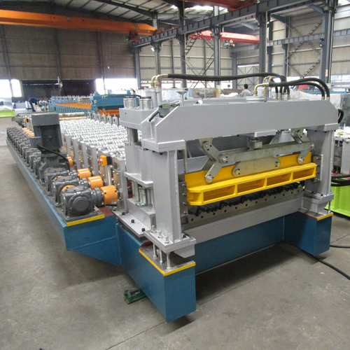 High Speed Step Tile roll forming Machine with Gear Box Transmission