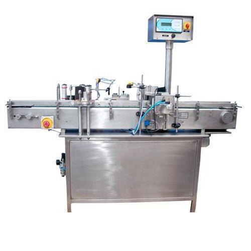 Automatic Bottle Sticker Labeling Machine - Stainless Steel, 200 ML to 2 LTR Capacity | 150 Bottles Per Minute Speed, Fully Automatic HMI Control, 225 KG Weight