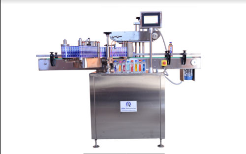 Automatic Single Side Labeling Machine - 120 BPM Capacity, 230V, PLC Control, User-Friendly Sensing System for Flat Bottles