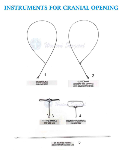 Stainless Steel Instrument For Cranial Opening - Application: Hospital