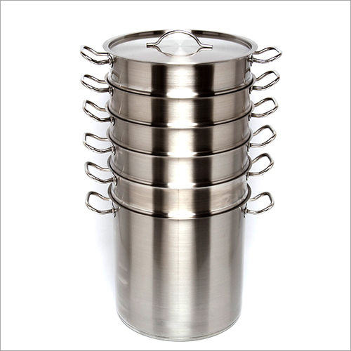 Silver 5 Tier Stainless Steel Steamer