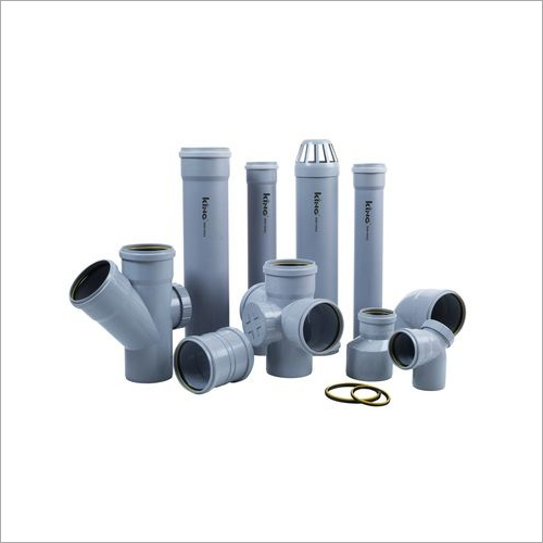 SWR Pipe Fittings - Grey Round Male Connectors | Excellent Insulation Fireproof Design Corrosion Protection Impact Resistance