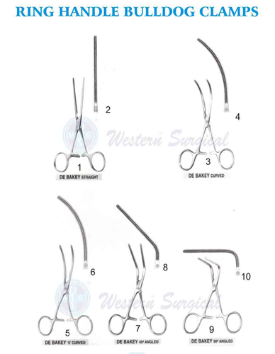 Ring Handle Bulldog Clamps By WESTERN SURGICAL